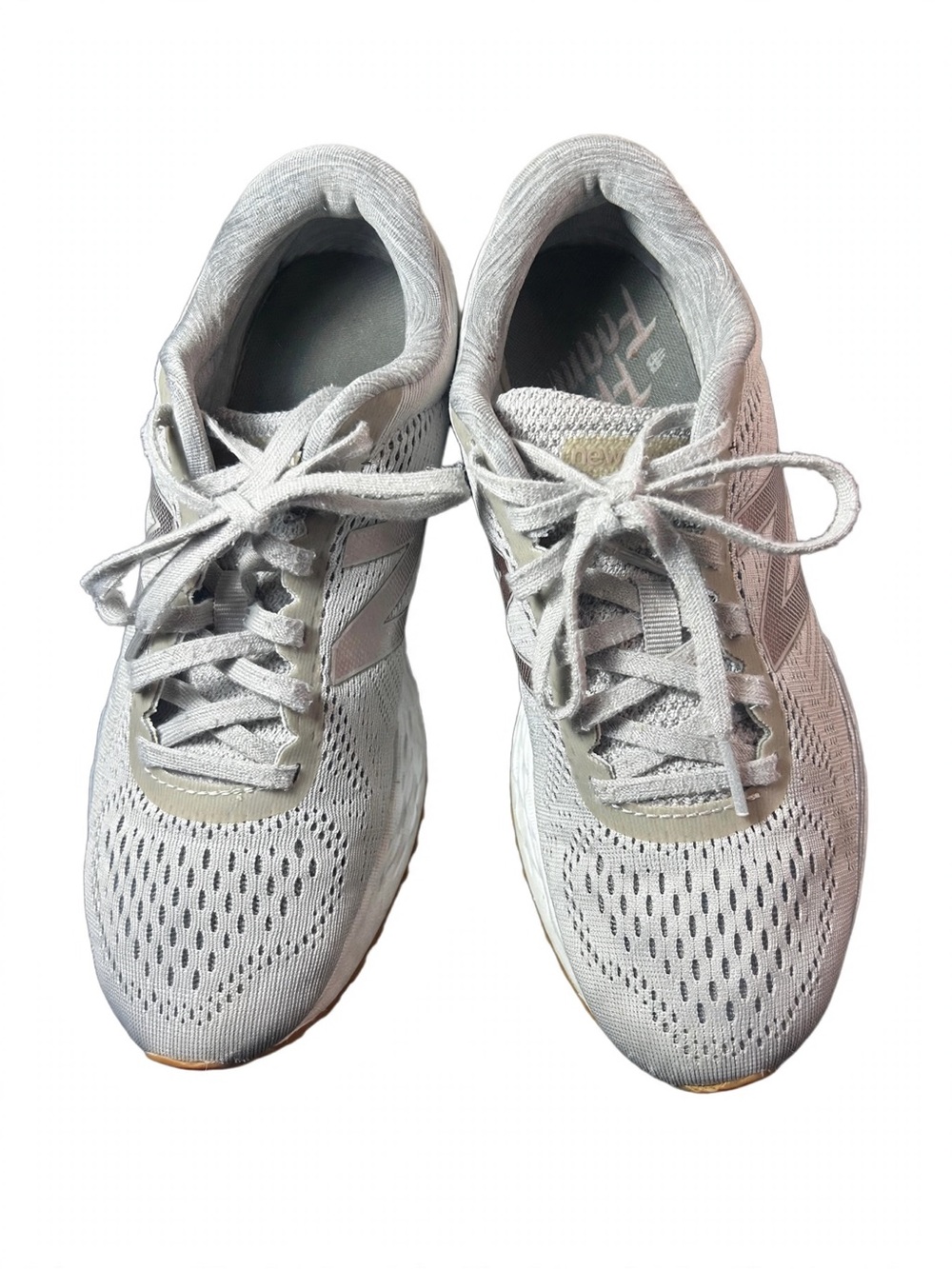 Light Gray Women's  New Balance Athletic Sneakers - Breathable Lace-Up Comfort
